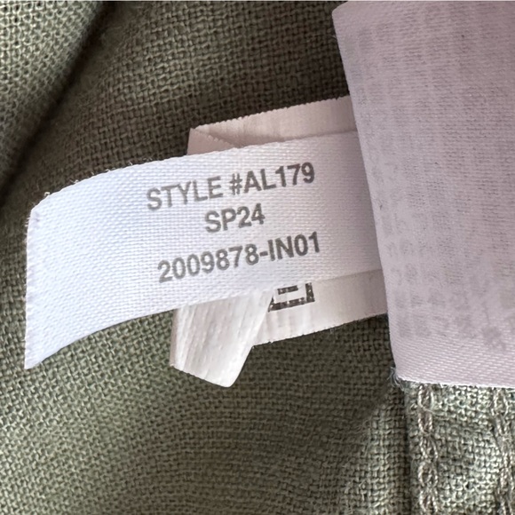 J. Crew Factory Linen Blend Long Sleeve Button Down Olive Size XXL - Picture 9 of 9